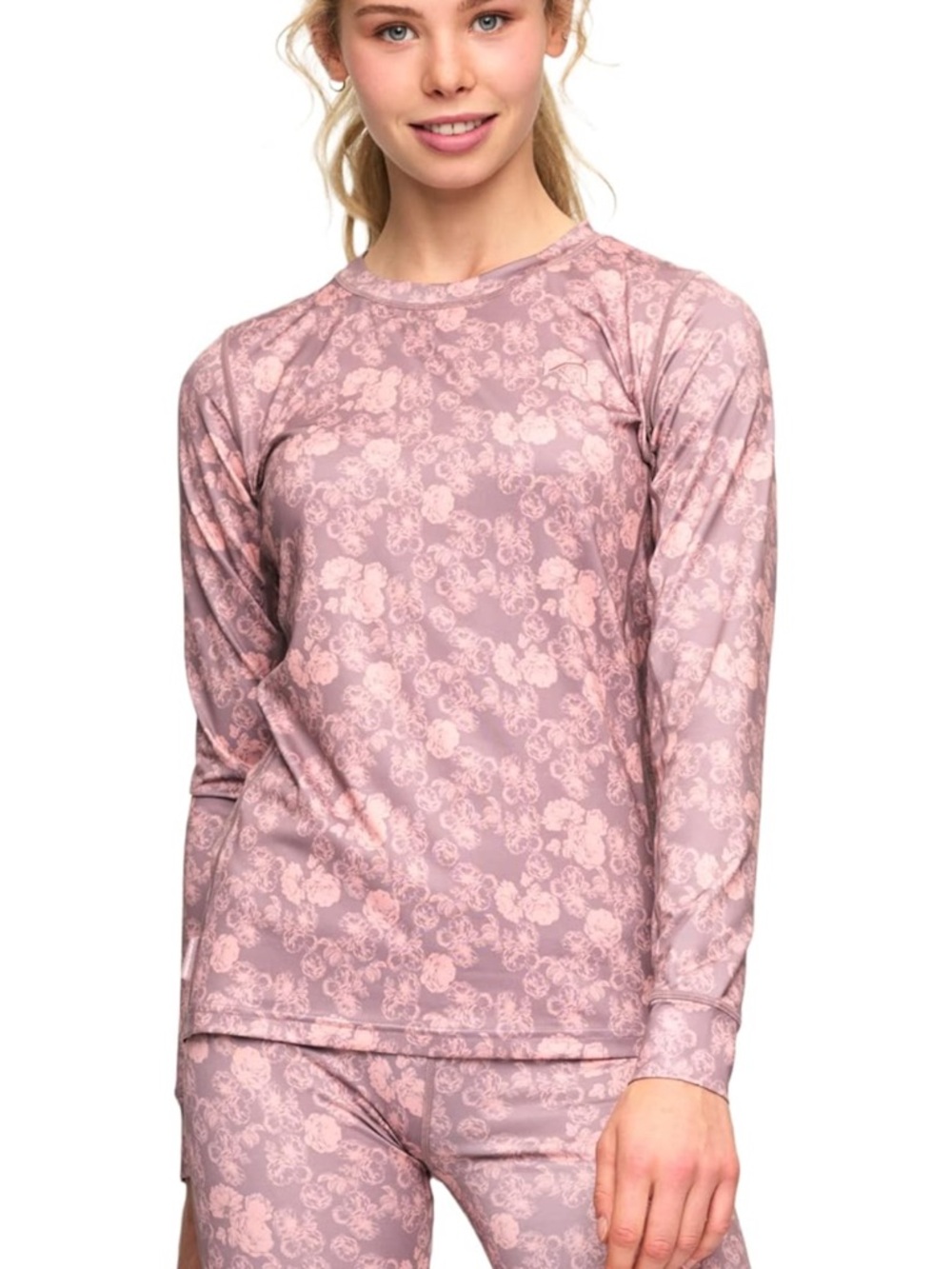 Kari Traa Fantastisk Floral Long Sleeve Base Layer Top Women Size L
